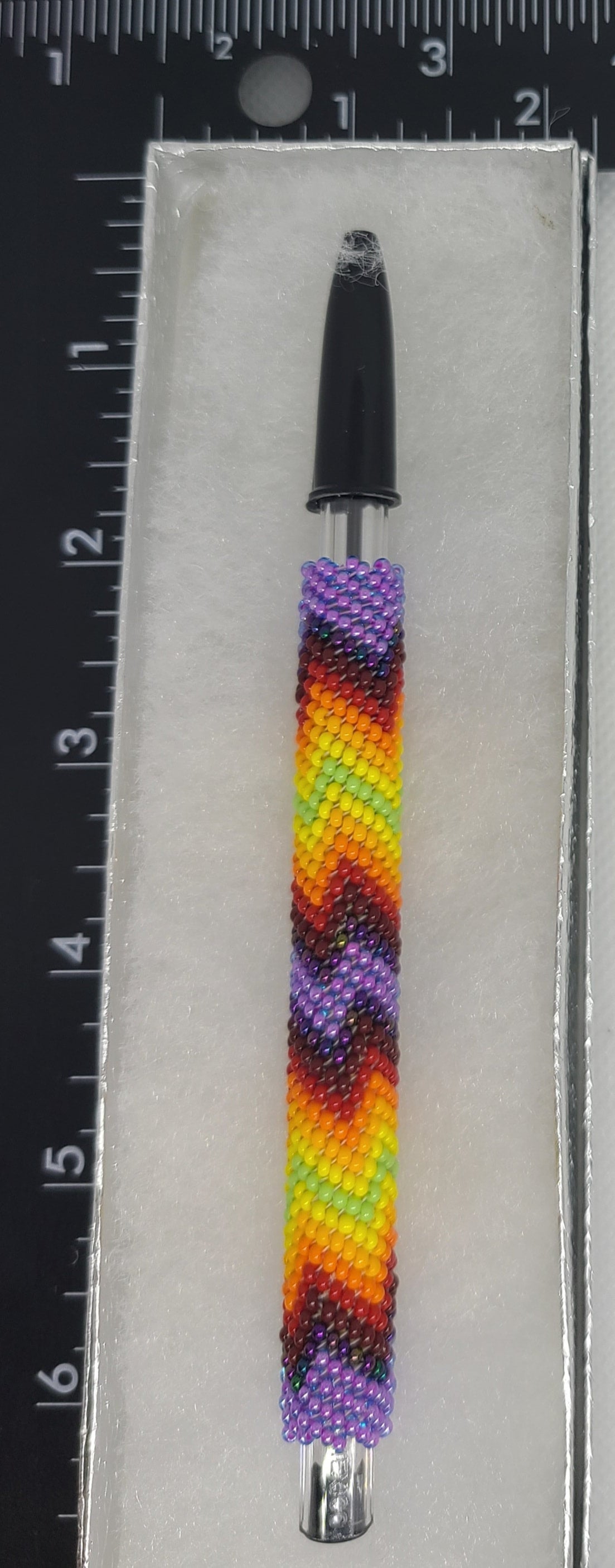 Rainbow Beaded Pen – 3 Blue Pineapples